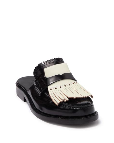 burberry beckshill leather fringe mule|Burberry .